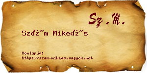 Szám Mikeás névjegykártya